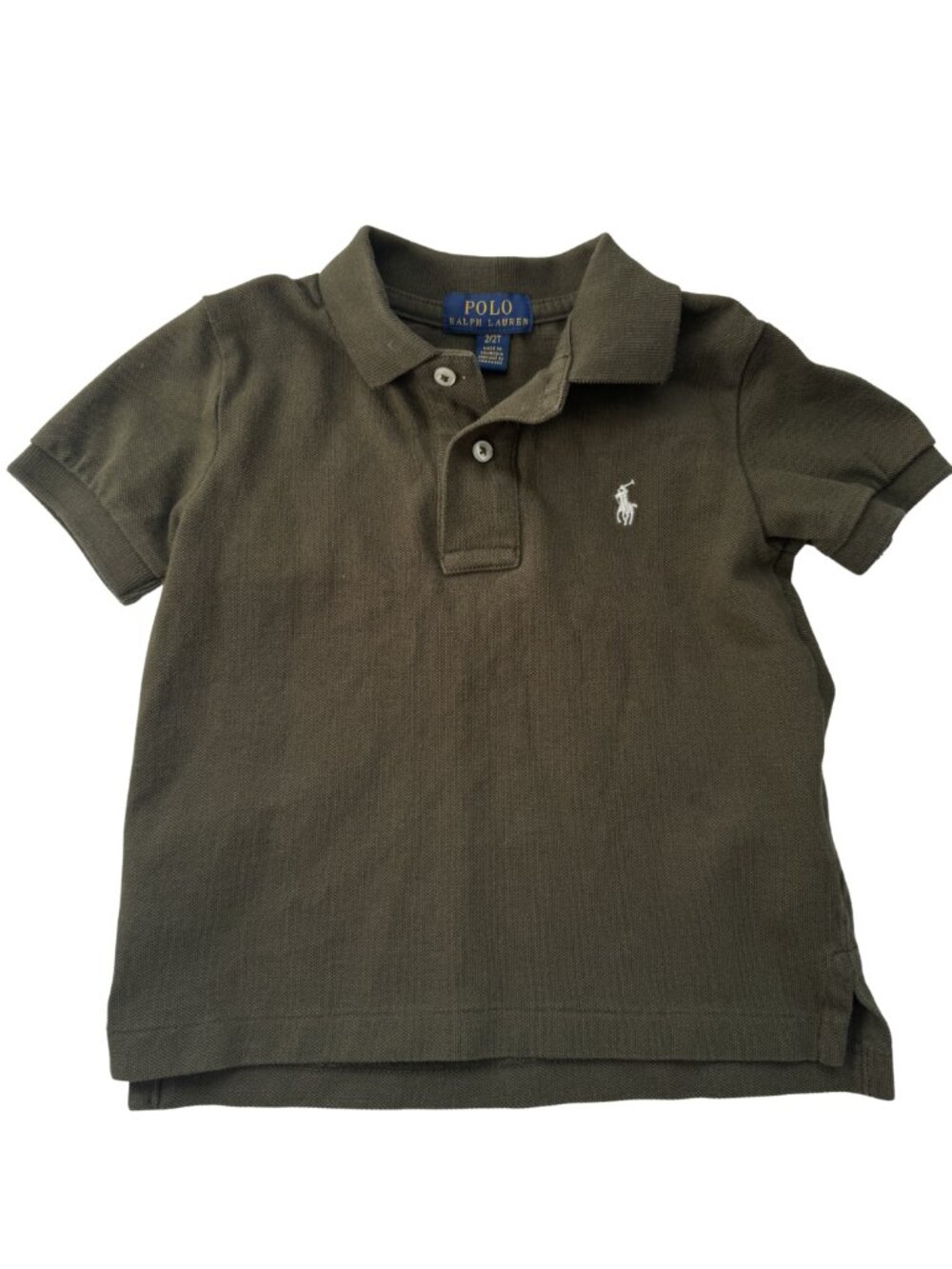 Polo Ralph Lauren Toddler Boys 2T Olive Green Polo Shirt Classic Cotton